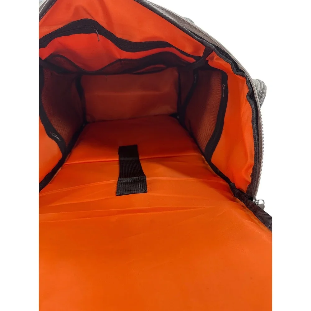 SanTiaoRen Gray Tactical Travel Backpack Orange Lining MOLLE Webbing Hiking‎ Bag